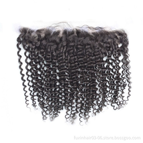 Peruvian Raw Hair Bundle with Lace 13X4 Deep Wave With Frontal